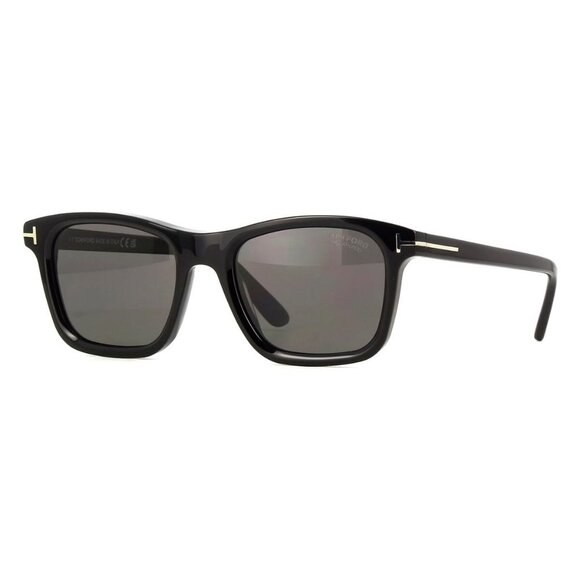 New TOM FORD Barron Black Polarised Square FT1179/S 01D Sunglasses Women - Picture 1 of 4